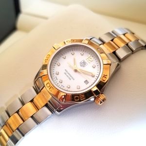 Tag Heuer Luxury Diamonds Aquaracer 18k Gold